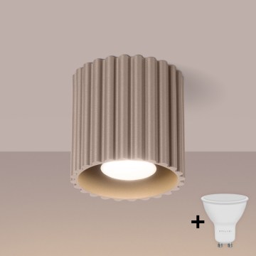Brilagi - Foco LED SFERA 1xGU10/10W/230V Ø 10 cm taupe
