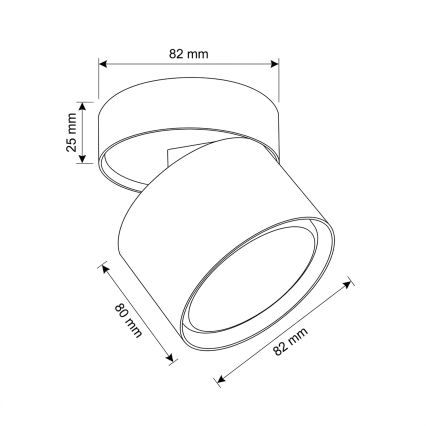 BRILAGI - Foco LED SMOOTH TILTY 1xGX53/15W/230V negro