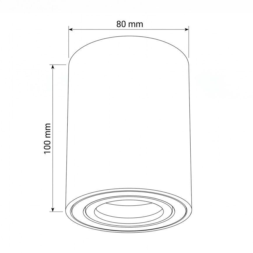 BRILAGI - Foco MIA 1xGU10/30W/230V 100x80 mm burdeos