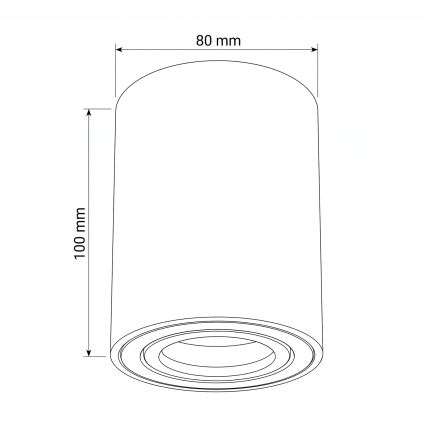 BRILAGI - Foco MIA 1xGU10/30W/230V 100x80 mm marrón
