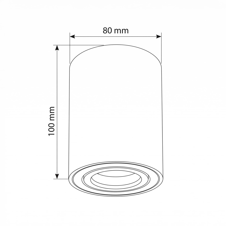 BRILAGI - Foco MIA 1xGU10/30W/230V 100x80 mm negro