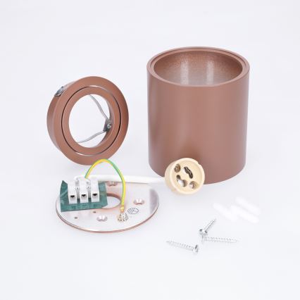 BRILAGI - Foco MIA 1xGU10/30W/230V 84x80 mm marrón