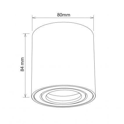 BRILAGI - Foco MIA 1xGU10/30W/230V 84x80 mm negro