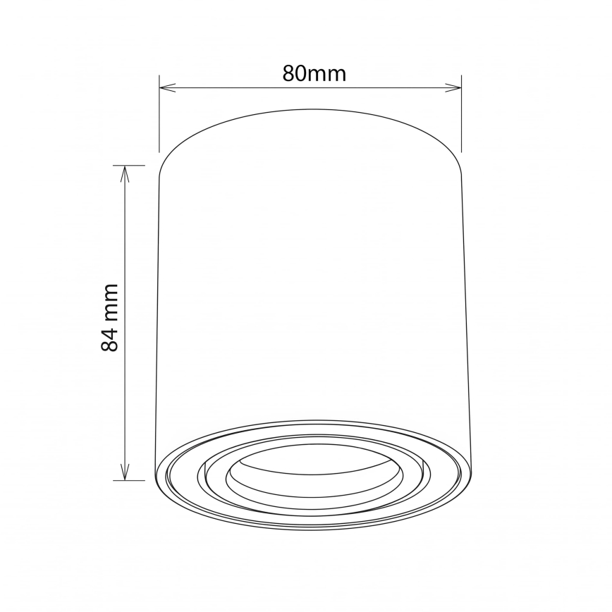 BRILAGI - Foco MIA 1xGU10/30W/230V 84x80 mm negro