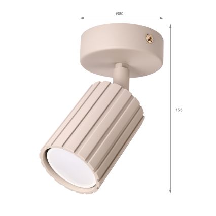 Brilagi - Foco orientable CRISPINA 1xGU10/10W/230V beige