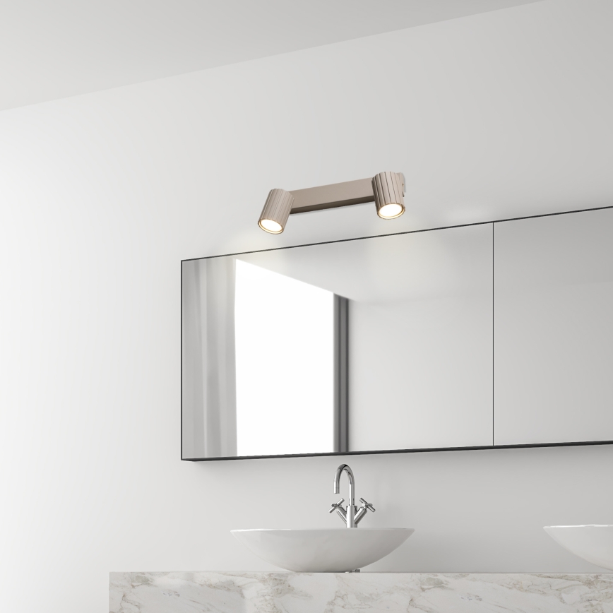 Brilagi - Foco orientable CRISPINA 2xGU10/10W/230V beige