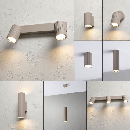 Brilagi - Foco orientable CRISPINA 2xGU10/10W/230V beige