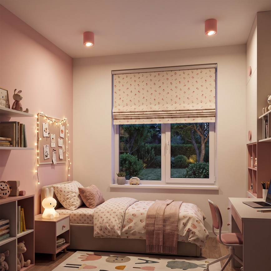 BRILAGI - Foco orientable MIA 1xGU10/30W/230V 84x80 mm rosa