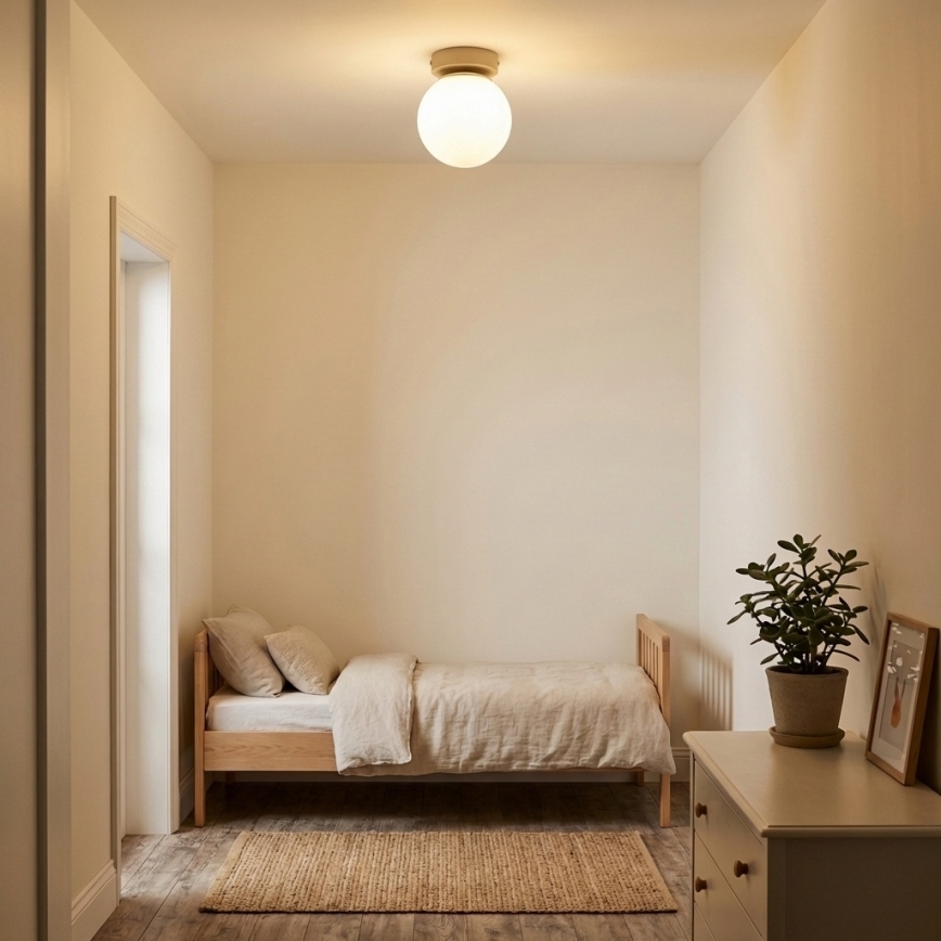 Brilagi - Foco orientable MILO ECRU 1xE27/60W/230V beige/dorado
