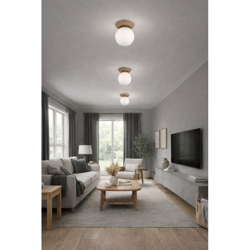 Brilagi - Foco orientable MILO ECRU 1xE27/60W/230V beige/dorado