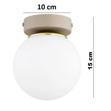 Brilagi - Foco orientable MILO ECRU 1xE27/60W/230V beige/dorado