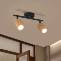 Brilagi - Foco orientable MODERN WOOD 2xGU10/8W/230V madera/negro