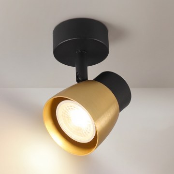 Brilagi - Foco orientable NUGGET 1xGU10/30W/230V negro/dorado