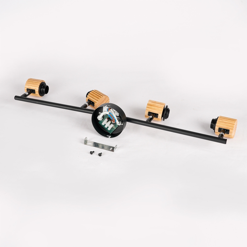 Brilagi - Foco orientable ODENSE 4xE14/10W/230V madera/negro