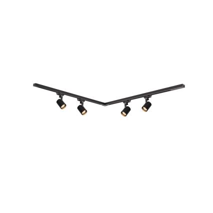 Brilagi - Foco orientable para sistema de riel HUSKY 4xGU10/10W/230V negro