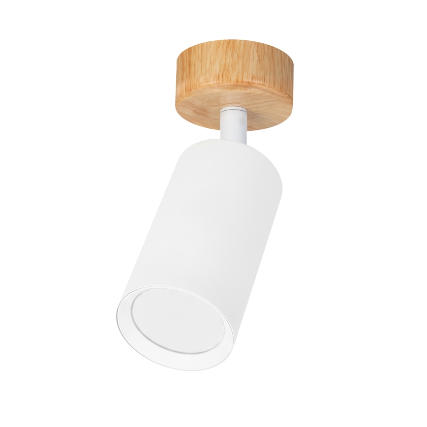 Brilagi - Foco orientable SELE 1xGU10/30W/230V blanco/acabado roble