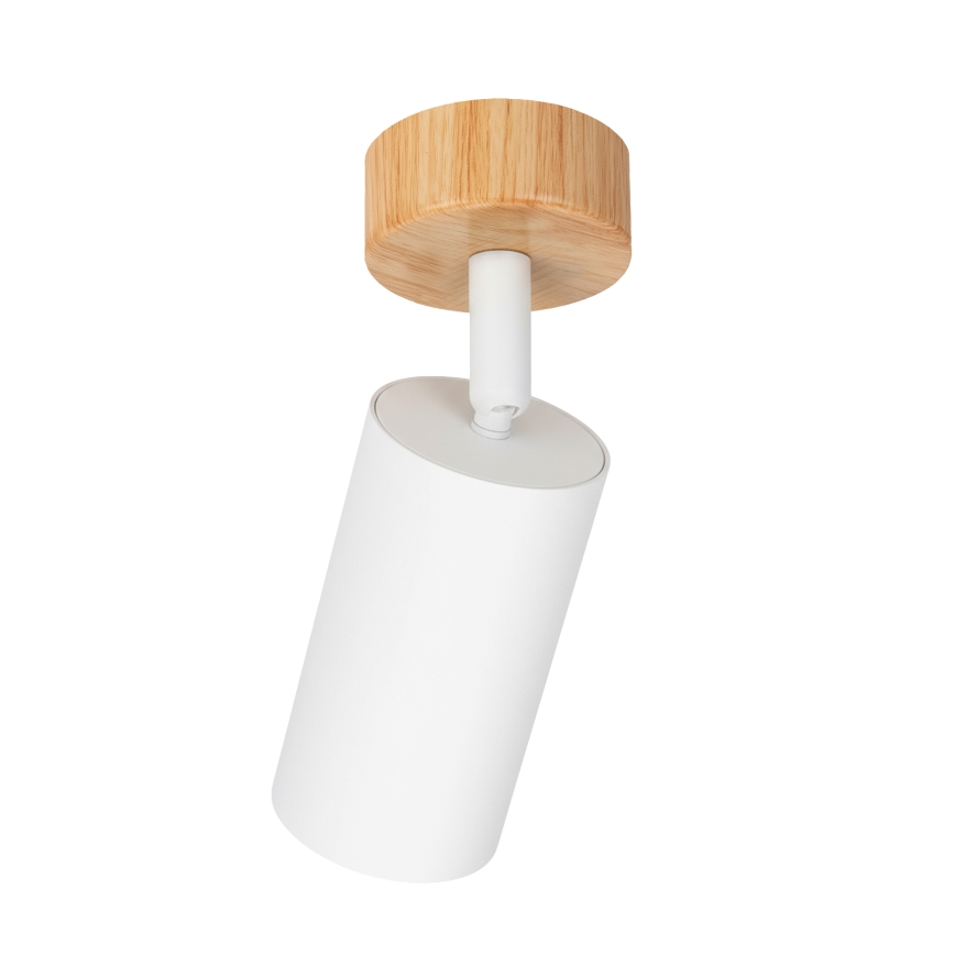 Brilagi - Foco orientable SELE 1xGU10/30W/230V blanco/acabado roble