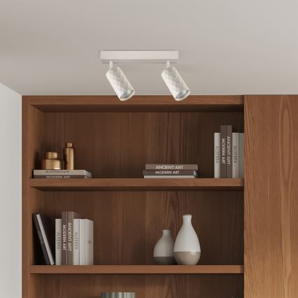 Brilagi - Foco orientable SELE DIAMANT 2xGU10/30W/230V blanco