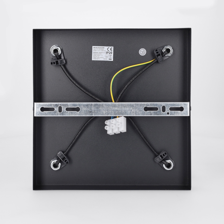 Brilagi - Foco orientable SELE SQUARE 4xGU10/30W/230V negro/dorado