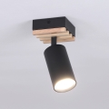 Brilagi - Foco orientable SELE WOOD 1xGU10/30W/230V negro/madera