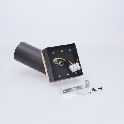 Brilagi - Foco orientable SELE WOOD ACOUSTIC 1xGU10/30W/230V negro/madera