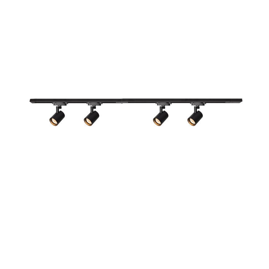 Brilagi - Foco para riel HUSKY 4xGU10/10W/230V negro