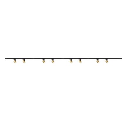 Brilagi - Foco para sistema de riel HUSKY 8xGU10/10W/230V, acabado negro/dorado