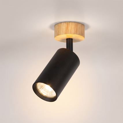 Brilagi - Foco SELE 1xGU10/30W/230V negro/acabado roble