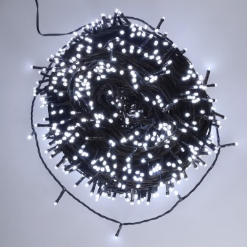 BRILAGI - Guirnalda de luces LED para exterior 1000 LEDs/8 funciones 105 m IP44 blanco frío