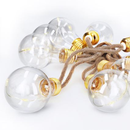 Brilagi - Guirnalda decorativa LED 10xLED/3xAA 1,8 m blanco cálido