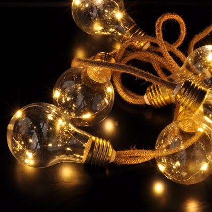 Brilagi - Guirnalda decorativa LED 10xLED/3xAA 1,8 m blanco cálido