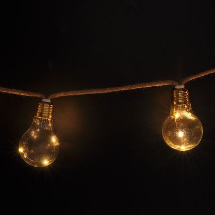 Brilagi - Guirnalda decorativa LED 10xLED/3xAA 1,8 m blanco cálido