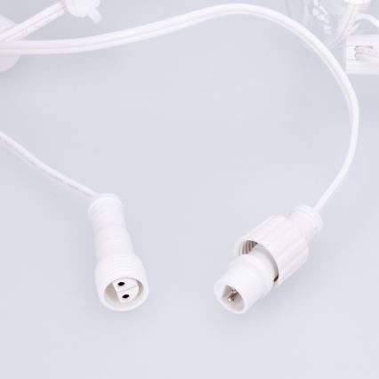 Brilagi - Cadena decorativa LED para exterior GIRLANDA 10xE12/0,6W/230V 8m blanco IP44 blanco cálido