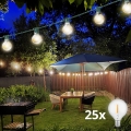Brilagi - Guirnalda decorativa LED para exterior GIRLANDA 25xE12/0,8W/230V 20m verde IP44 blanco cálido