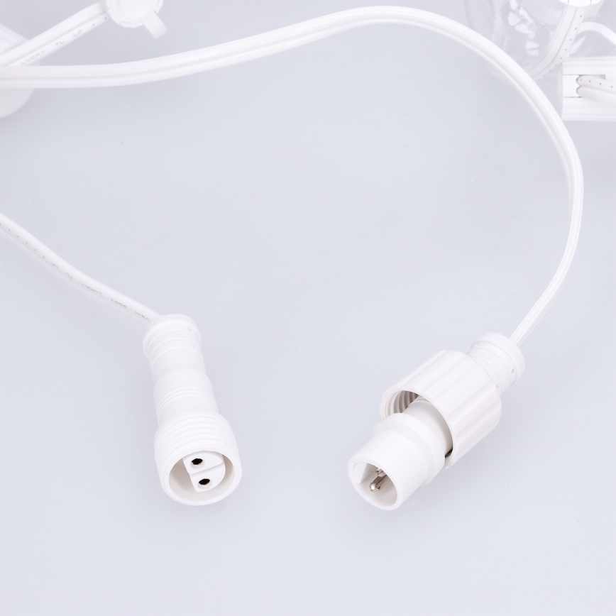 Brilagi - Guirnalda decorativa LED para exterior GIRLANDA 25xE12/0,8W/230V 20m blanca IP44 blanco cálido