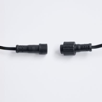Brilagi - Guirnalda decorativa LED para exterior GIRLANDA 25xE12/0,36W/24V 20m negra IP44 blanco cálido