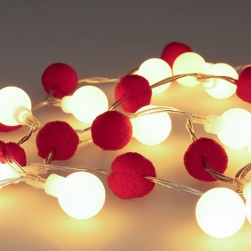 Brilagi - Guirnalda LED 20 LEDs/2xAA 1,8 m blanco cálido