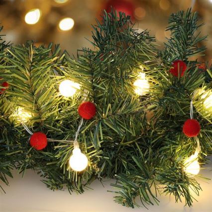 Brilagi - Guirnalda LED 20 LEDs/2xAA 1,8 m blanco cálido
