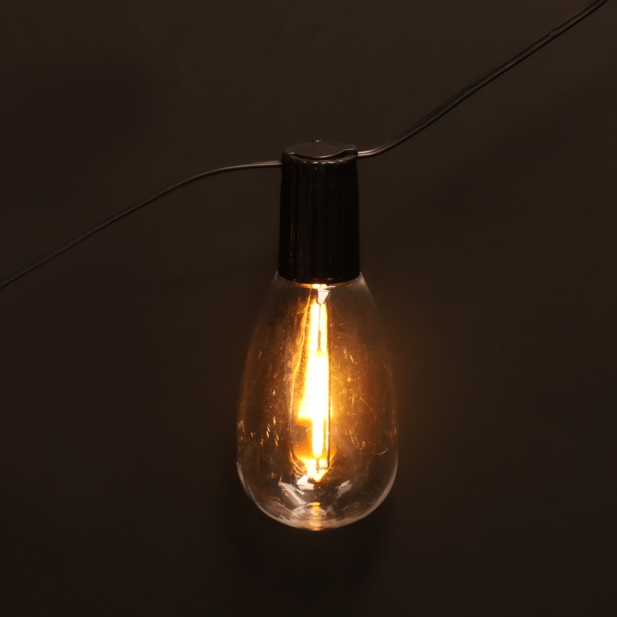 Brilagi - guirnalda LED navideña para exterior 10xLED/3xAA 3,2m IP44 blanco cálido