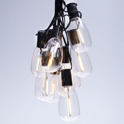 Brilagi - guirnalda LED navideña para exterior 10xLED/3xAA 3,2m IP44 blanco cálido