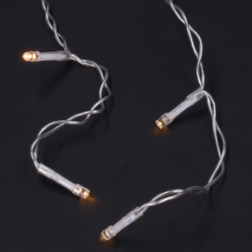 Brilagi - Guirnalda LED para exterior, 200 LEDs, 8 funciones, 13 m, IP44, blanco cálido, estilo carámbano