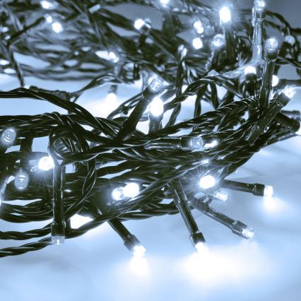 Brilagi - Guirnalda LED para exteriores 300 LEDs/8 funciones 35 m IP44 blanco frío
