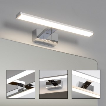 Brilagi - Iluminación LED 3 en 1 para espejo de baño VESTRA LED/8W/230V 40 cm IP44 cromo brillante