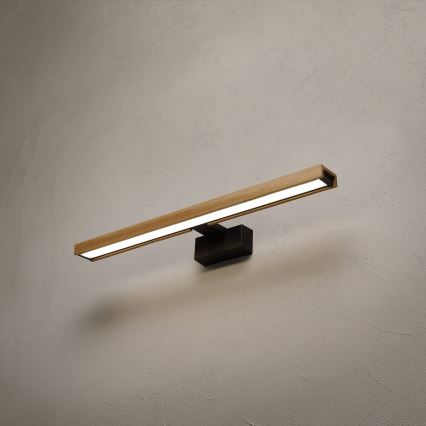 Brilagi - Iluminación LED 3 en 1 para espejo de baño WOODY MIRROR LED/12W/230V 60 cm IP44 negro/roble