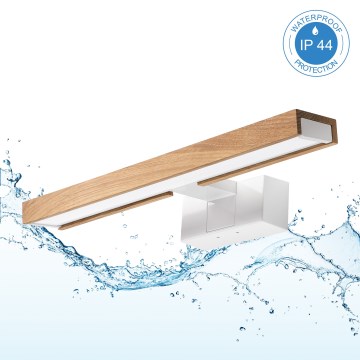Brilagi - Iluminación LED 3 en 1 para espejo de baño WOODY MIRROR LED/8W/230V 40 cm IP44 blanco/roble