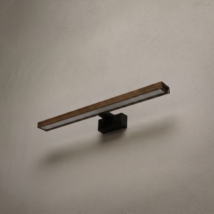 Brilagi - Iluminación LED para espejo de baño 3 en 1 WOODY MIRROR LED/12W/230V IP44 negro/roble nogal