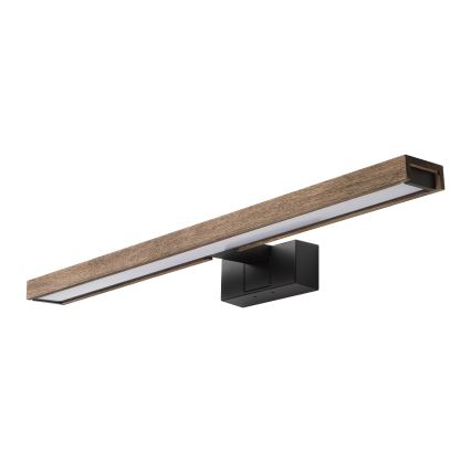 Brilagi - Iluminación LED para espejo de baño 3 en 1 WOODY MIRROR LED/12W/230V IP44 negro/roble nogal