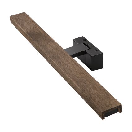 Brilagi - Iluminación LED para espejo de baño 3 en 1 WOODY MIRROR LED/12W/230V IP44 negro/roble nogal