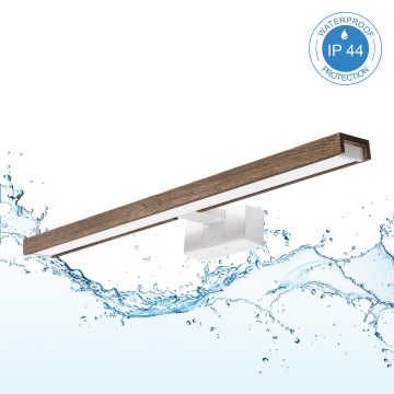 Brilagi - Iluminación LED para espejo de baño 3 en 1 WOODY MIRROR 3v1 LED/12W/230V 60 cm IP44 blanco/roble nogal