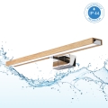 Brilagi - Iluminación LED para espejo de baño 3 en 1 WOODY MIRROR LED/12W/230V 60 cm IP44 cromo brillante/roble